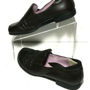 TARYN ROSE Brown Leather Slip-On Loafers 8.5M